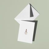 Welsh Lady A6 Greeting Card, Minimal Welsh Illustration