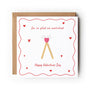 Valentine Card Matchstick Illustration Pun Love Card