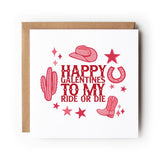 Galentines Card Ride Or Die Best Friend