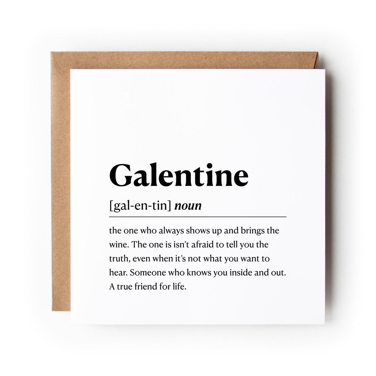 Galentine Definition Card, Funny Friendship Card for Best Friend