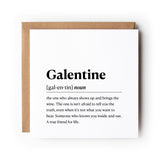 Galentine Definition Card, Funny Friendship Card for Best Friend