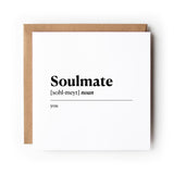 Soulmate Card, Minimalist Valentine Card, Modern Love Card