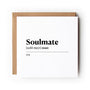 Soulmate Card, Minimalist Valentine Card, Modern Love Card