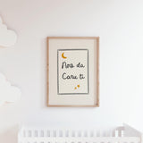 Nos da Caru ti Welsh Nursery Print, Good Night Love You