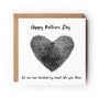 Mothers Day Card Fingerprint Heart Love Mum