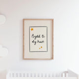 Welsh Nursery Print, Bydd Ti Dy Hun, Be Yourself, Modern Wall Art