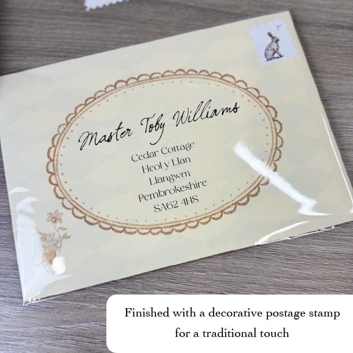 Personalised Easter Bunny Letter Set, Easter Morning Keepsake, Magical Easter Letter for Children