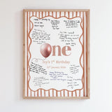Card Collage First Birthday Keepsake Print