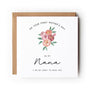 First Mother’s Day card, Nana, Grandma, Granny etc, Floral Peony Design