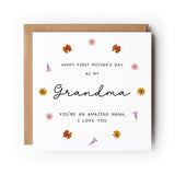 First Mother’s Day card, Nana, Grandma, Gigi etc, Floral Peony Design