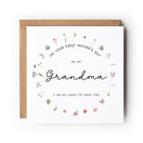 First Mother’s Day card, Nana, Grandma, Gigi or any Name, Floral Wreath Design