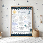 Personalised 1st Birthday Card Collage Message Keepsake Print