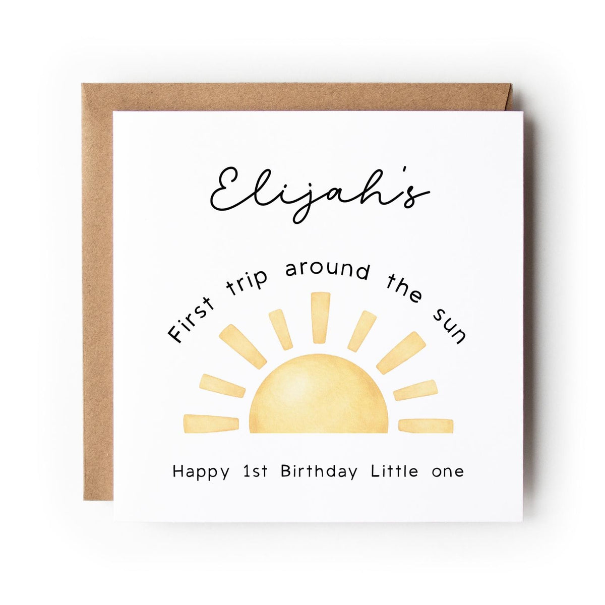 First Trip Around The Sun, 1st Birthday Greeting Card