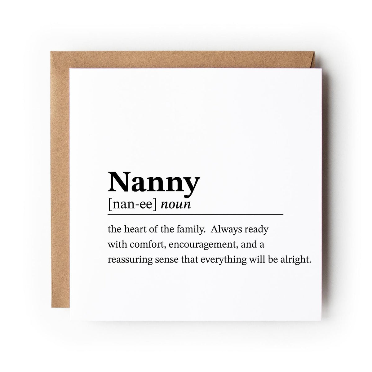 Nanny Mothers Day Card Definition Style Card