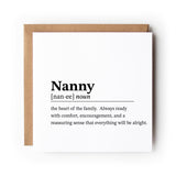 Nanny Mothers Day Card Definition Style Card