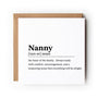 Nanny Mothers Day Card Definition Style Card
