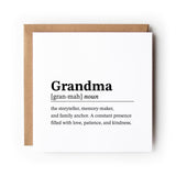 Grandma Mothers Day Card Definition Style Card