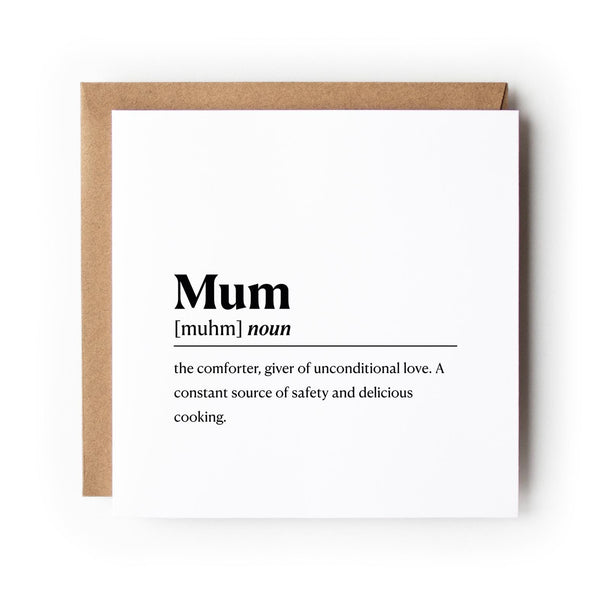 Mum Definition Mothers Day Card