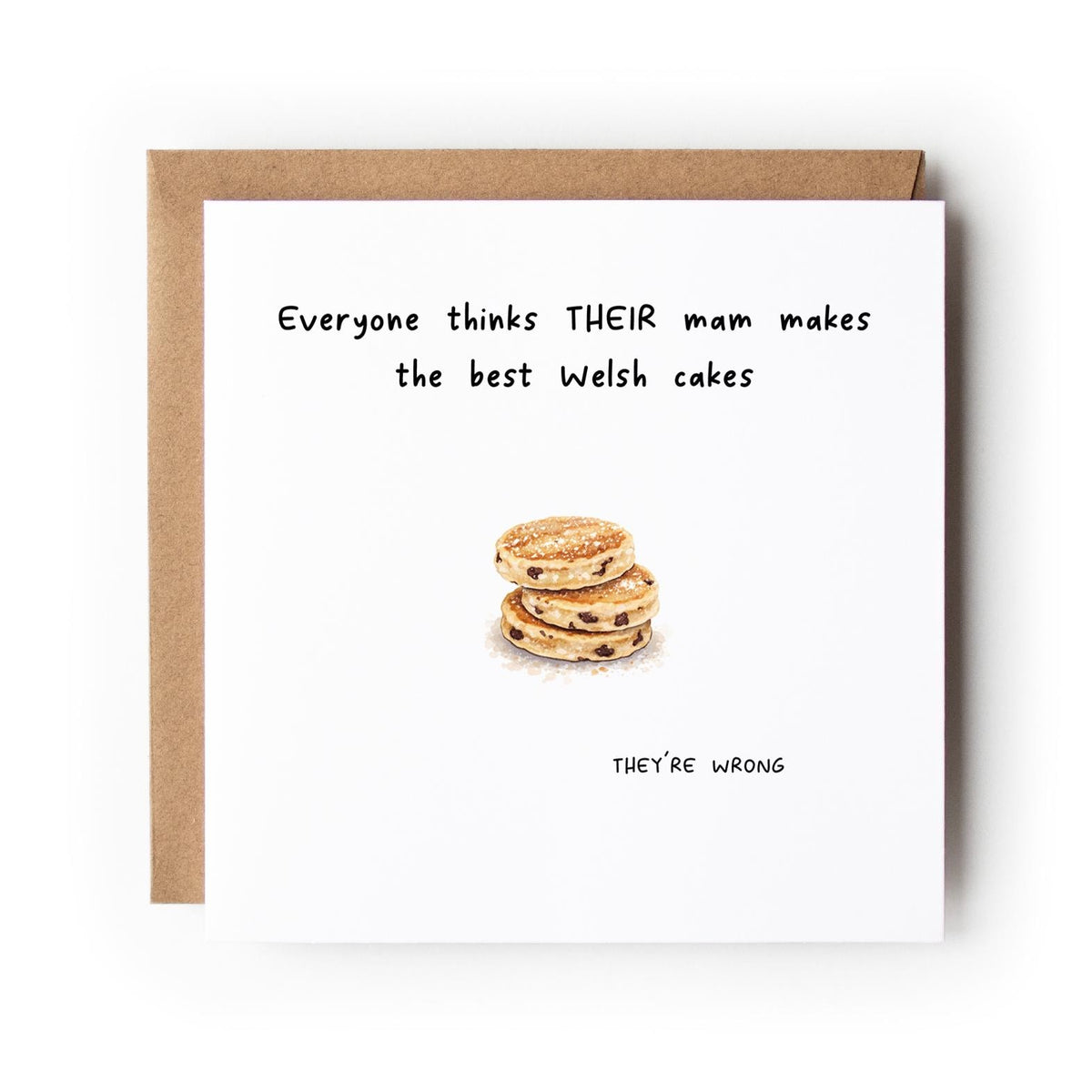 Funny Welsh Cakes Greeting Card, Welsh Humour