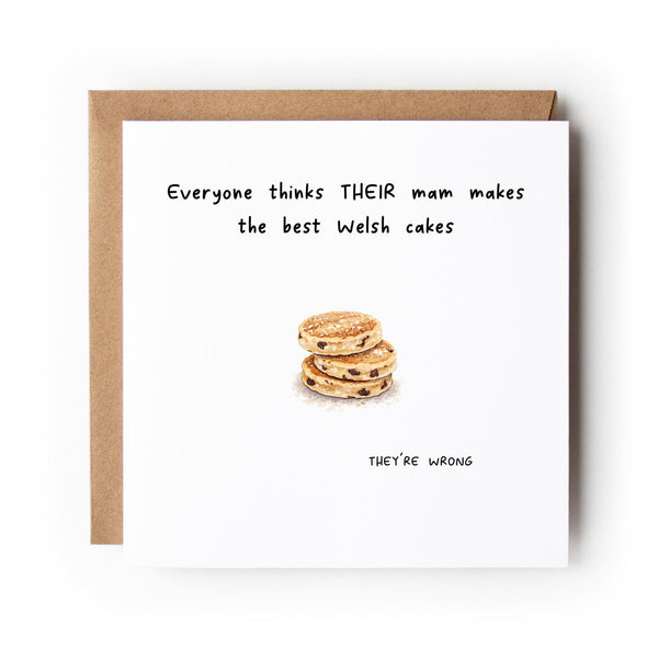 Funny Welsh Cakes Greeting Card, Welsh Humour