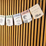 Newborn to 12 Months Milestone Bunting, First Birthday Photo Bunting, Keepsake Prints