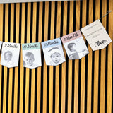 Newborn to 12 Months Milestone Bunting, First Birthday Photo Bunting, Keepsake Prints