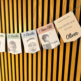 Newborn to 12 Months Milestone Bunting, First Birthday Photo Bunting, Keepsake Prints