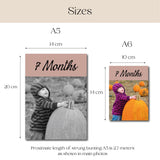 Newborn to 12 Months Milestone Bunting, First Birthday Photo Bunting, Keepsake Prints