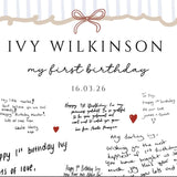 Card Collage First Birthday Keepsake Print