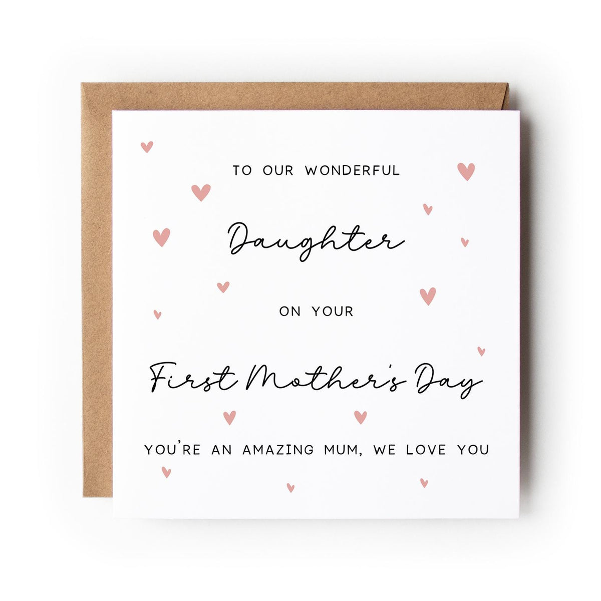 First Mother’s Day Card for my Daughter, New Mum, Heart Design