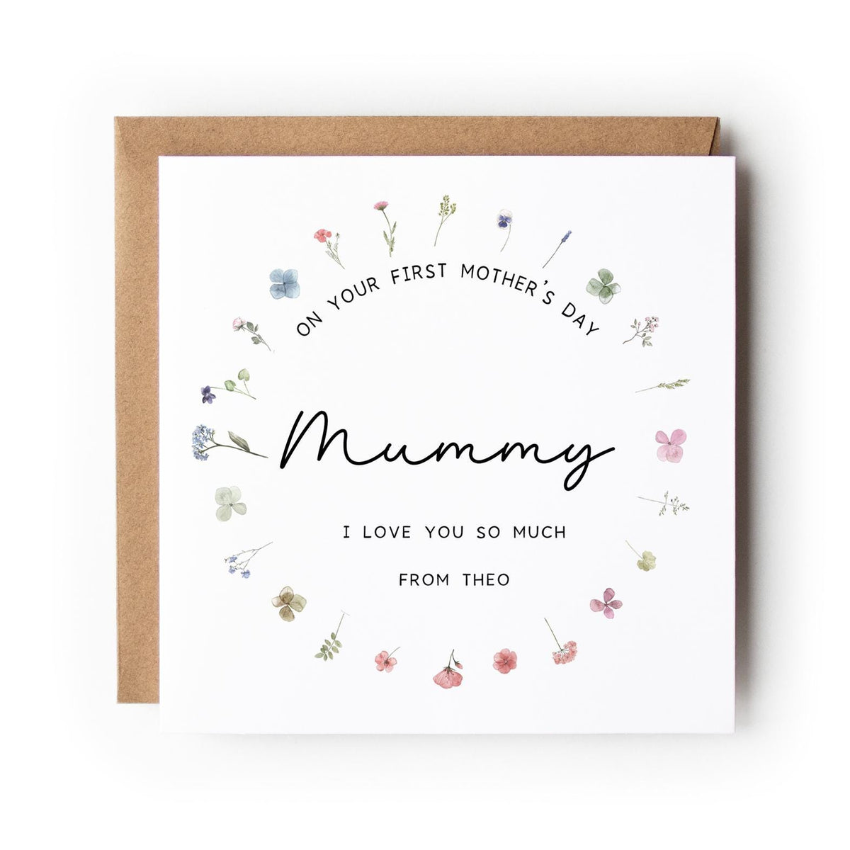 Personalised First Mother’s Day Card, Floral Design