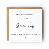 First Mother’s Day card, Nana, Grandma, Gigi or any Name, Simple Heart Design