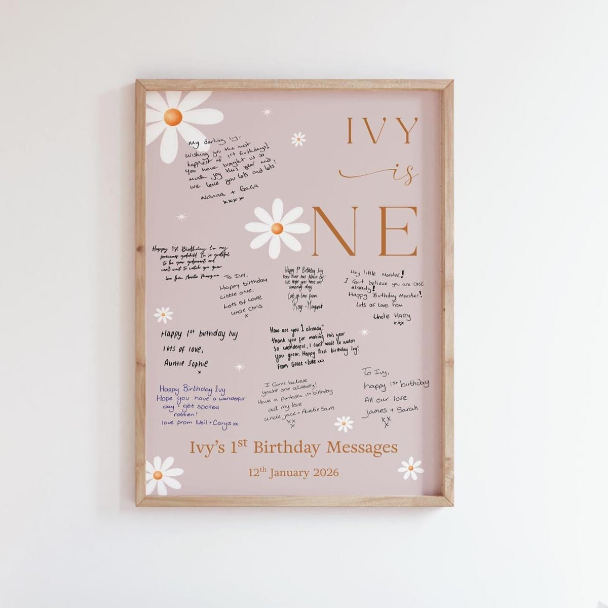 First Birthday Card Collage Print