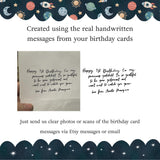 Personalised 1st Birthday Card Collage Message Keepsake Print