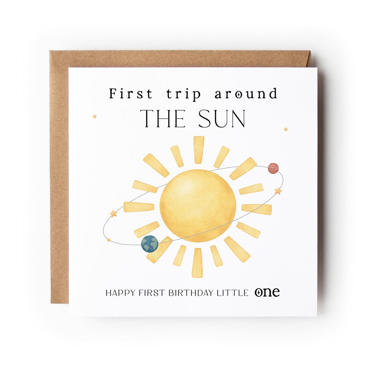First Trip Around The Sun, 1st Birthday Greeting Card