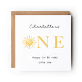 Sunshine 1st Birthday Greeting Card