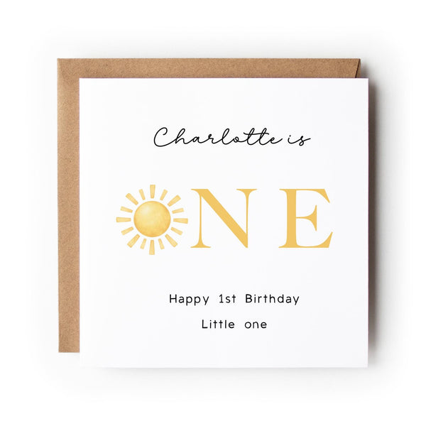 Sunshine 1st Birthday Greeting Card