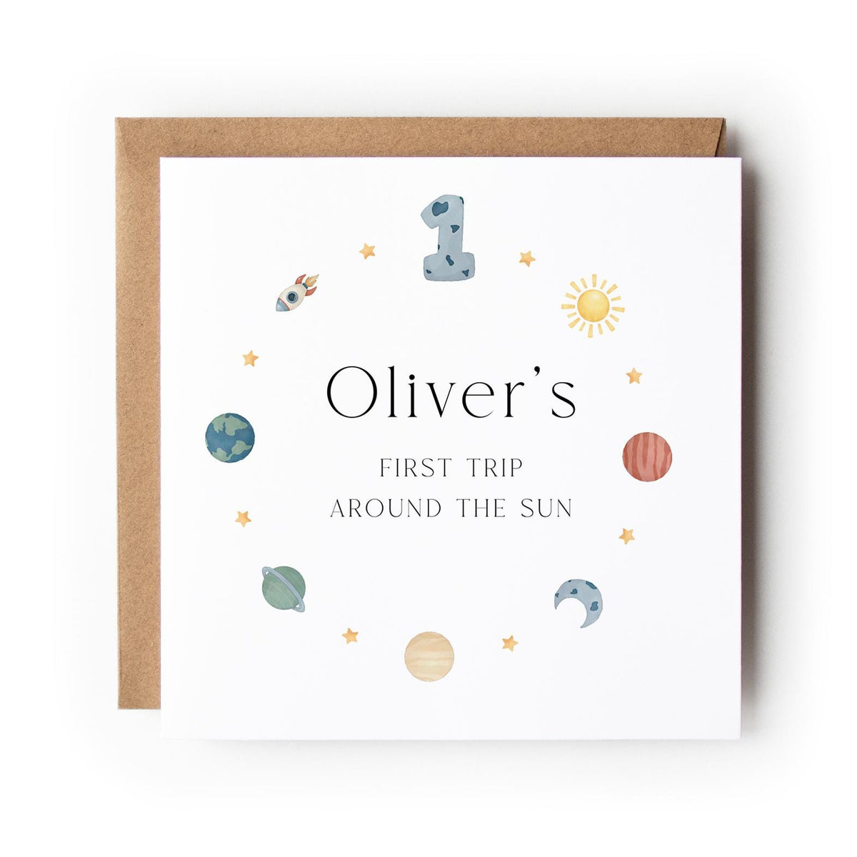 First Trip Around The Sun, 1st Birthday Greeting Card