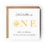 Ray of Sunshine First Birthday Greeting Card