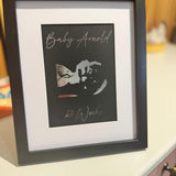 Personalised Ultrasound Keepsake Print in Gold/Silver Foil