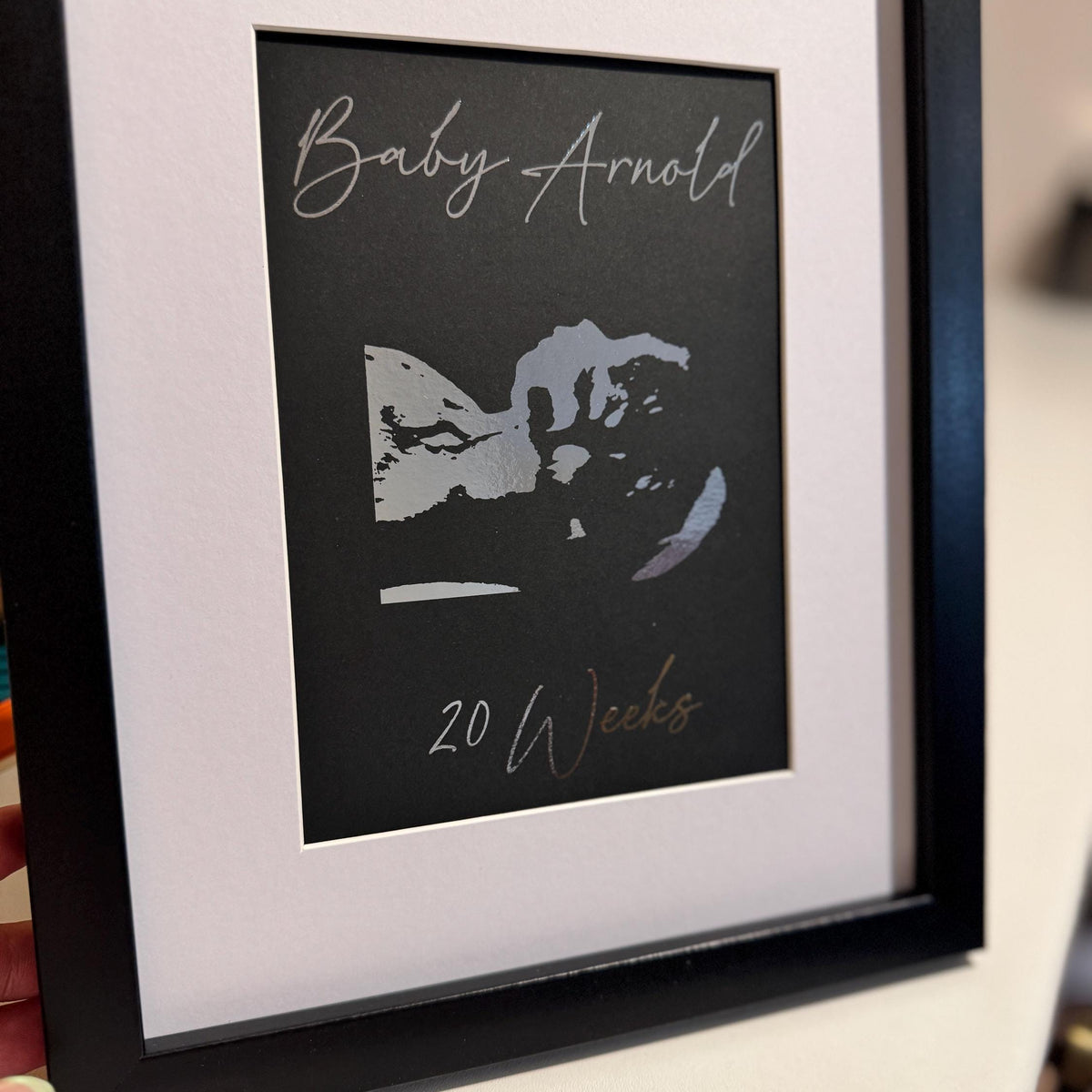 Personalised Ultrasound Keepsake Print in Gold/Silver Foil