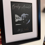 Personalised Ultrasound Keepsake Print in Gold/Silver Foil