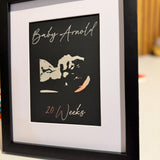 Personalised Ultrasound Keepsake Print in Gold/Silver Foil