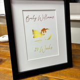 Personalised Ultrasound Keepsake Print in Gold/Silver Foil
