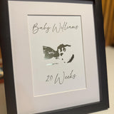 Personalised Ultrasound Keepsake Print in Gold/Silver Foil