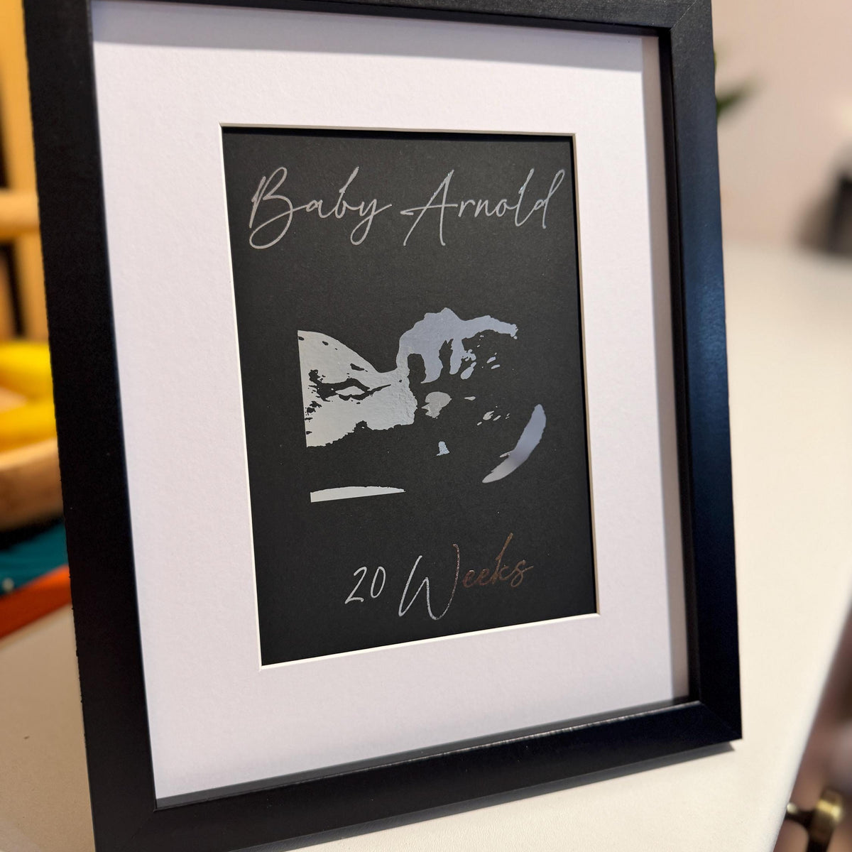 Personalised Ultrasound Keepsake Print in Gold/Silver Foil