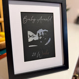 Personalised Ultrasound Keepsake Print in Gold/Silver Foil