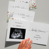 Personalised Pregnancy Reveal Card with Scan Photo, Baby Announcement Keepsake