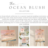 Ocean Blush Wedding Welcome Sign, Coastal Wedding Decor