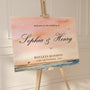 Ocean Blush Wedding Welcome Sign, Coastal Wedding Decor